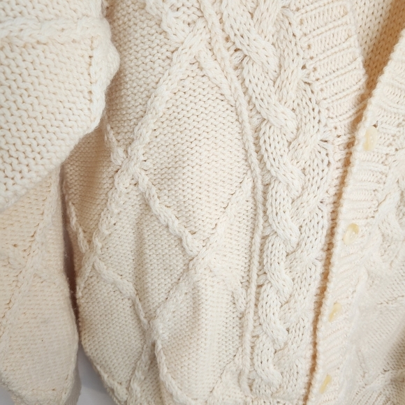 Vintage Copley Men's M  Button Down V NECK Sweater Made in Italy 100% Wool - Picture 7 of 11